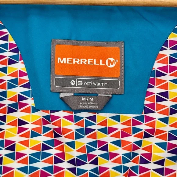 Merrell Blue and Red Colorblock Puffer Vest - Picture 7 of 9